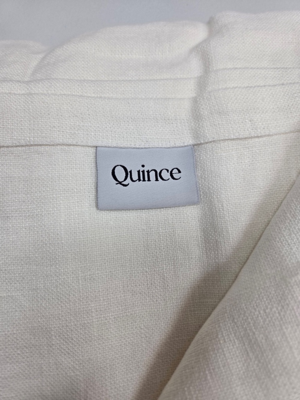 NWT QUINCE *flaw Vintage Wash European Linen Bed Cover King/Cal King Ivory 9168 - Picture 7 of 12